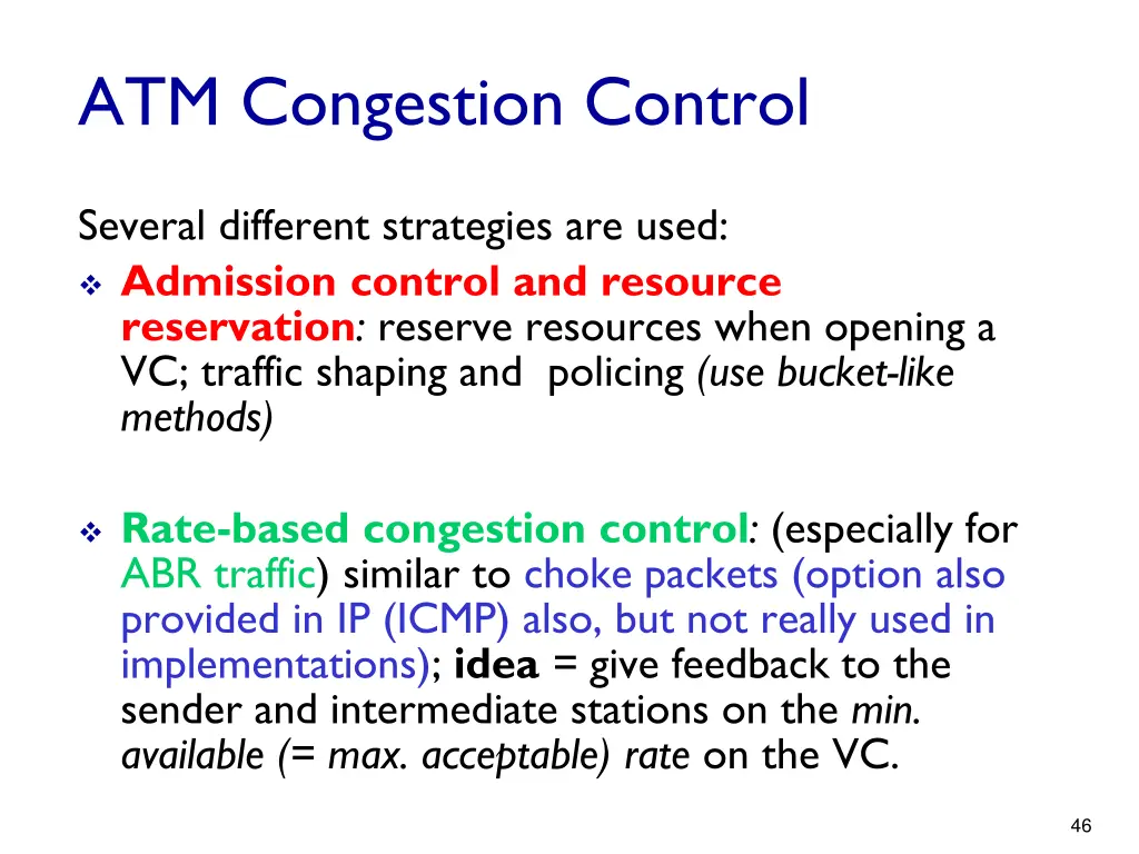 atm congestion control