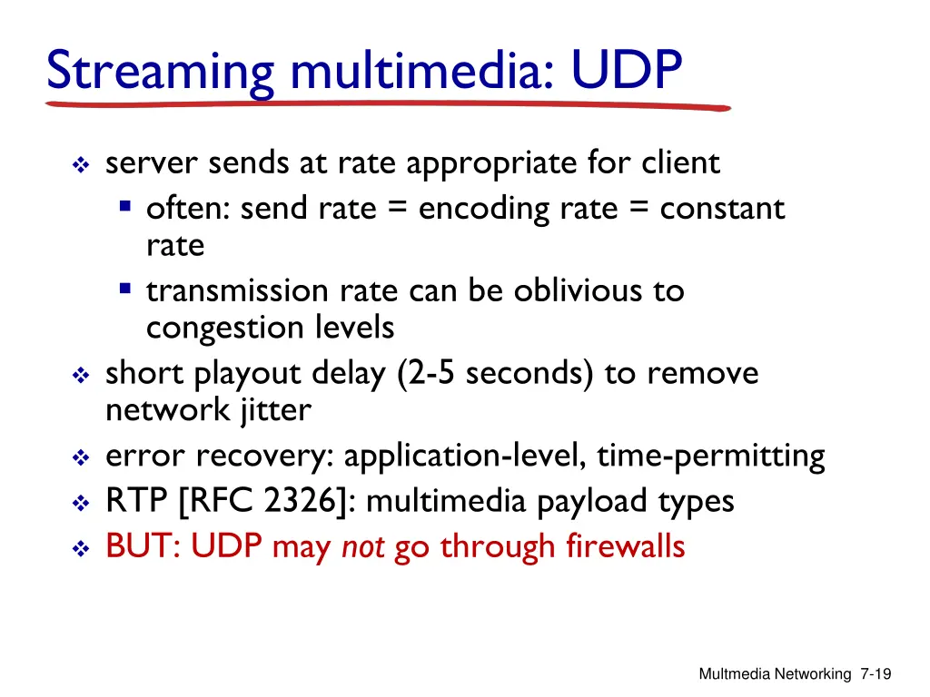 streaming multimedia udp