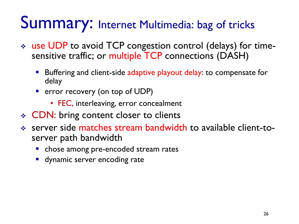 summary internet multimedia bag of tricks