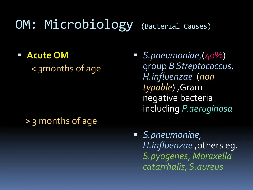 om microbiology bacterial causes