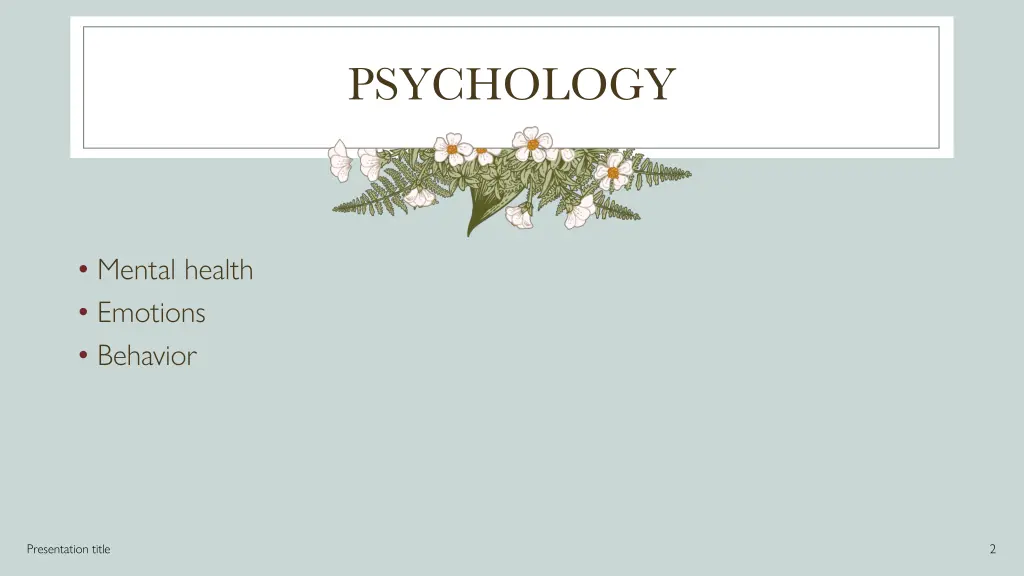 psychology