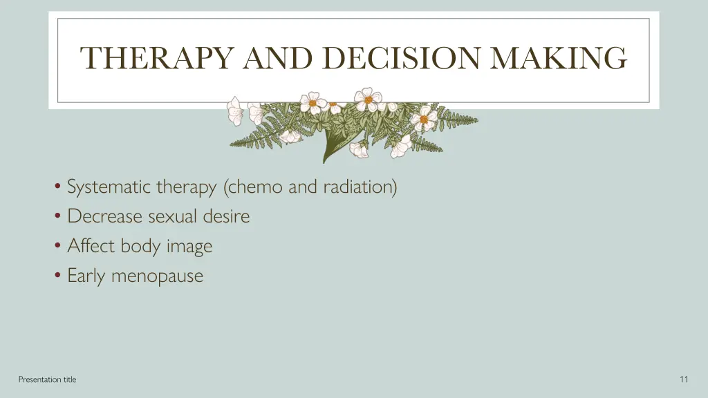 therapy and decision making