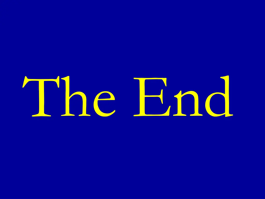 the end