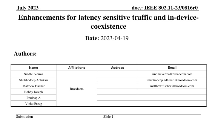 july 2023 enhancements for latency sensitive