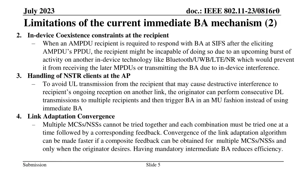 july 2023 limitations of the current immediate 1