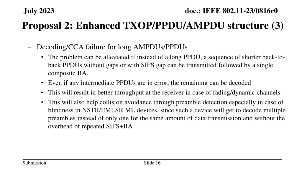 july 2023 proposal 2 enhanced txop ppdu ampdu 2
