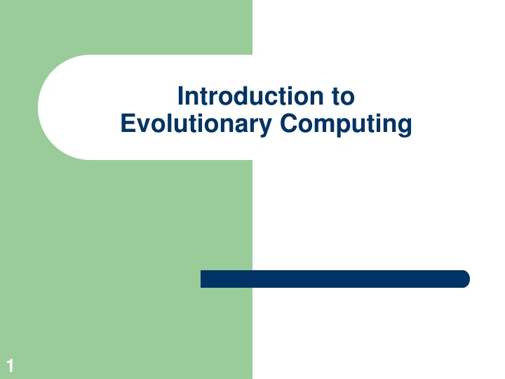 introduction to evolutionary computing