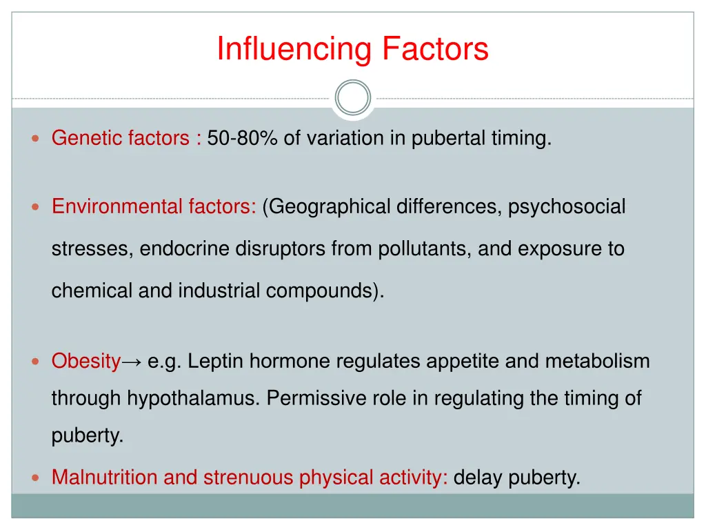 influencing factors