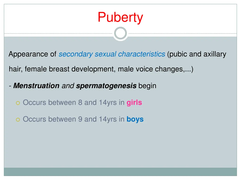 puberty 1