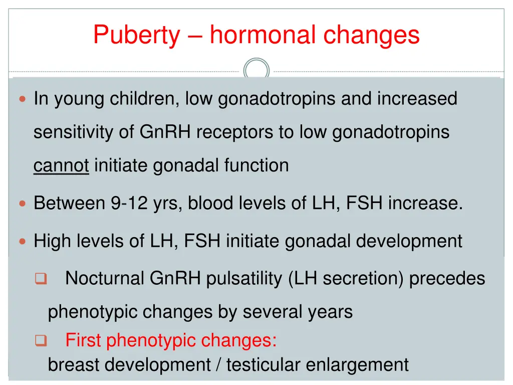 puberty hormonal changes