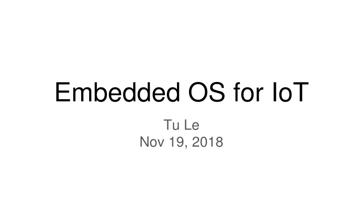embedded os for iot