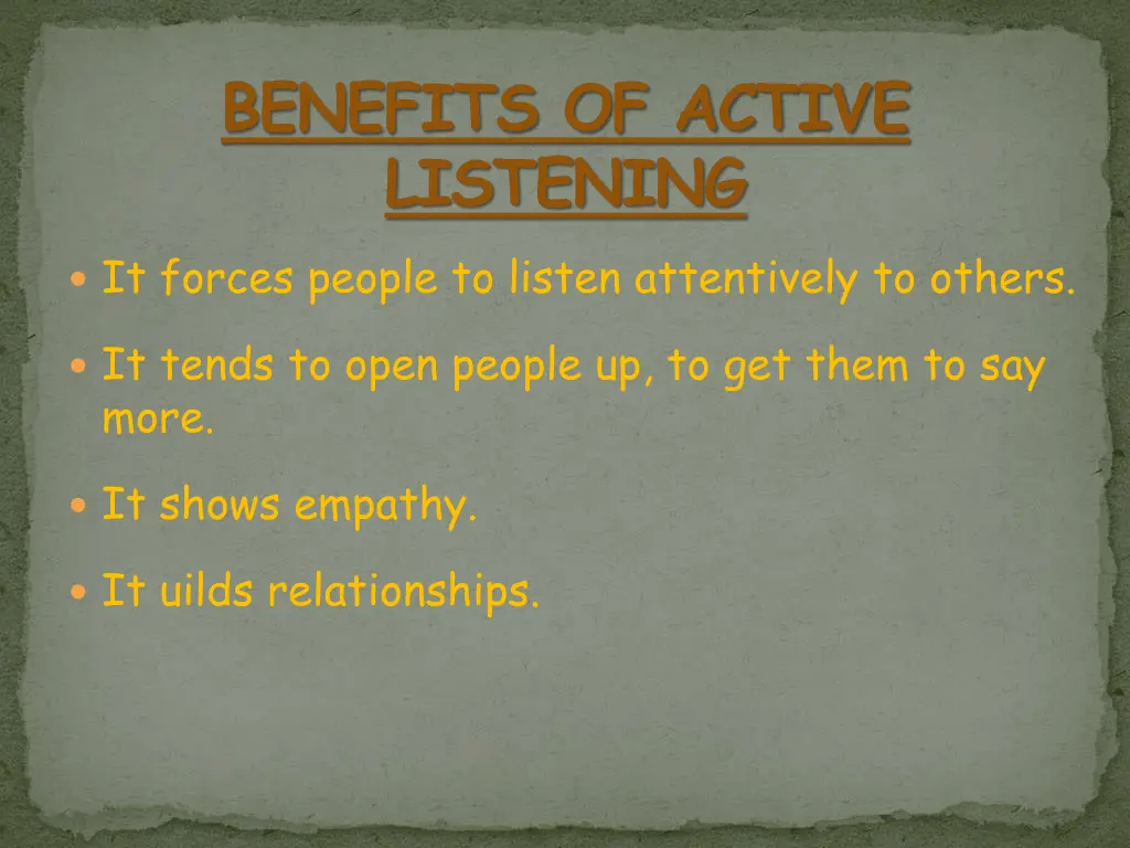 benefits of active listening