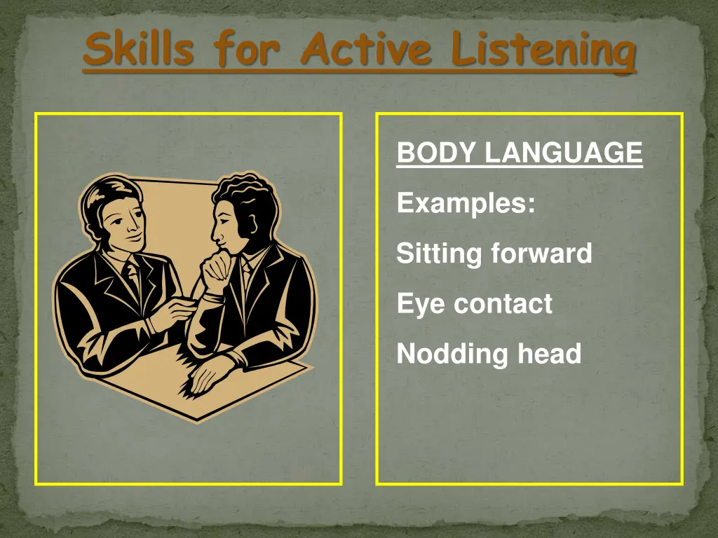 skills for active listening