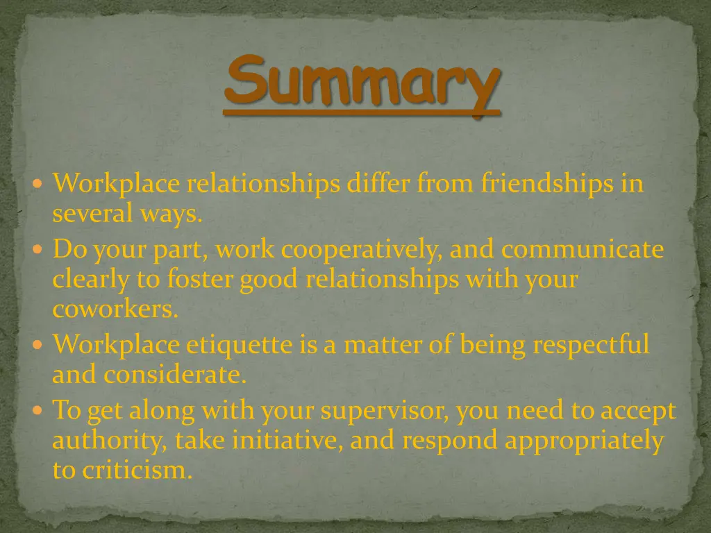 summary