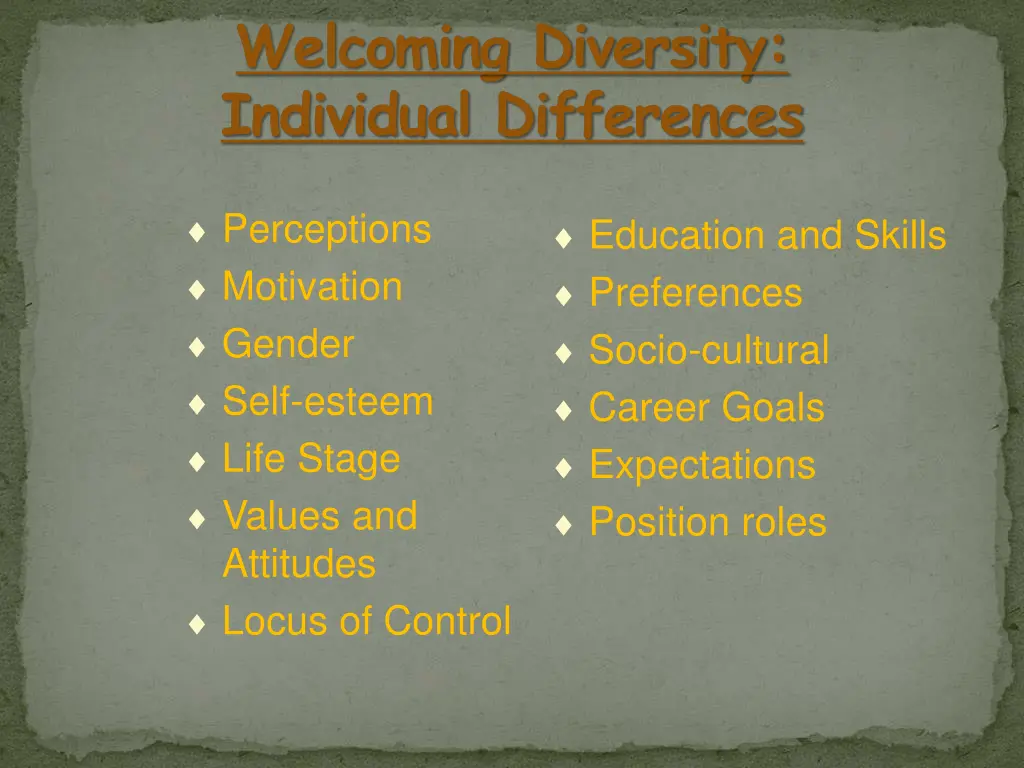 welcoming diversity individual differences