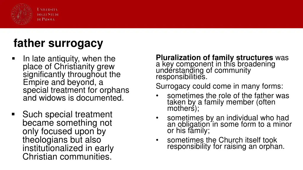 father surrogacy in late antiquity when the place