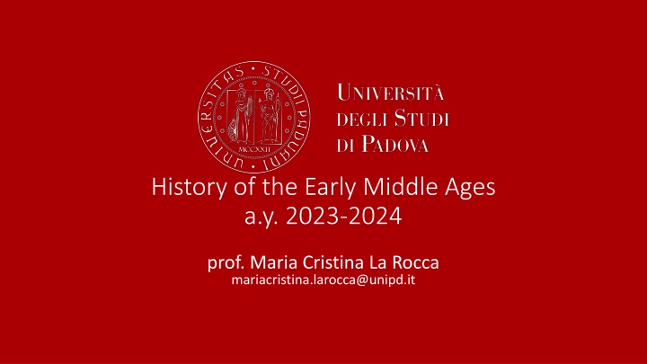 history of the early middle ages a y 2023 2024