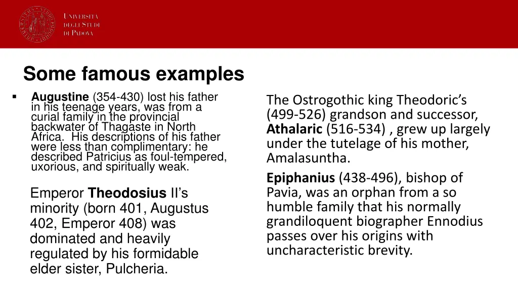 some famous examples augustine 354 430 lost