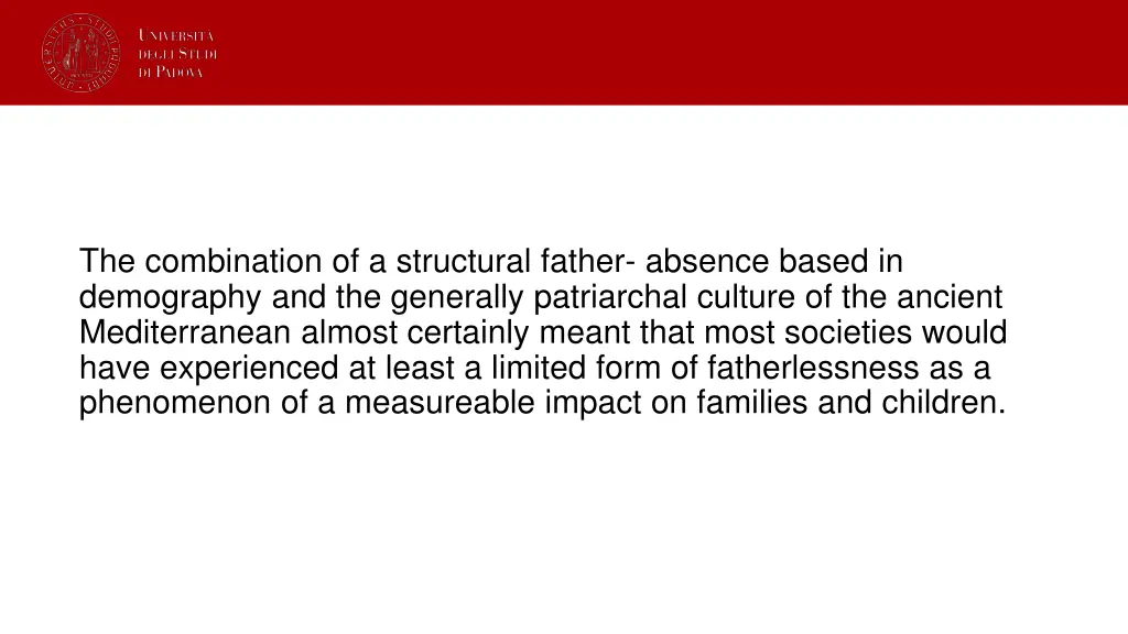 the combination of a structural father absence