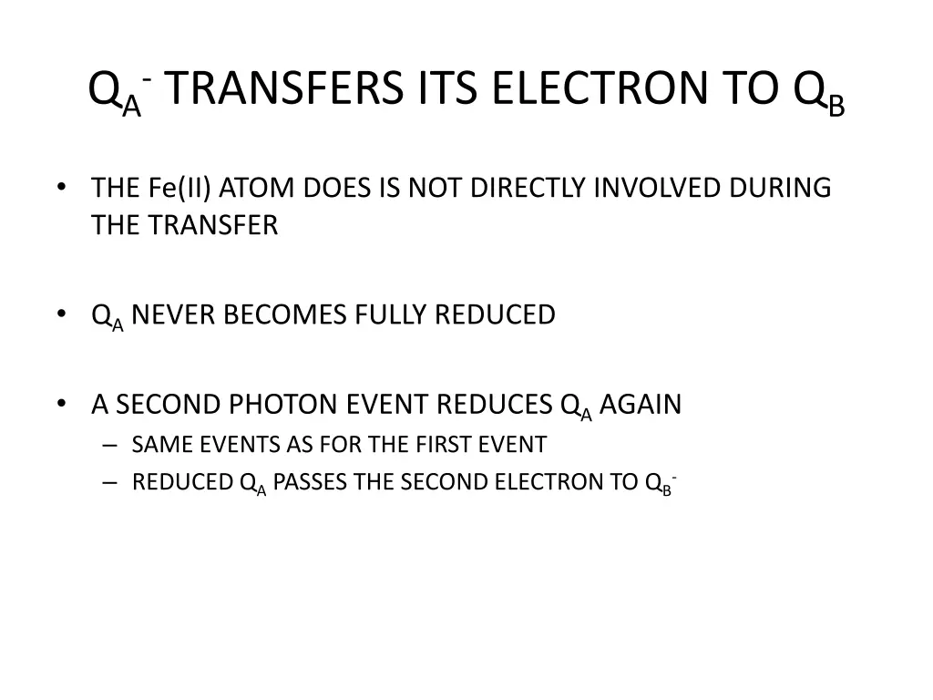q a transfers its electron to q b