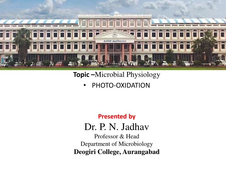 topic microbial physiology photo oxidation