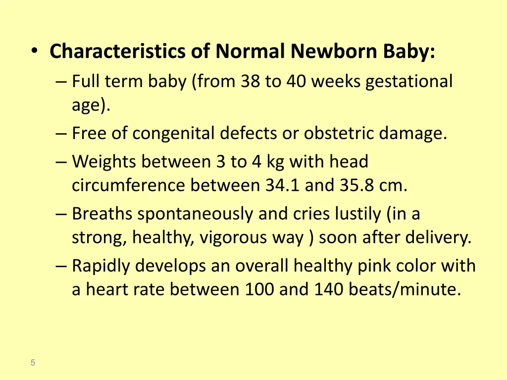 characteristics of normal newborn baby full term