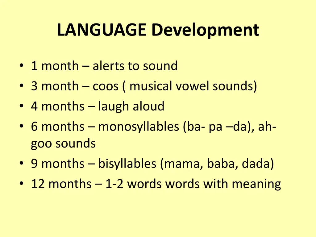 language development