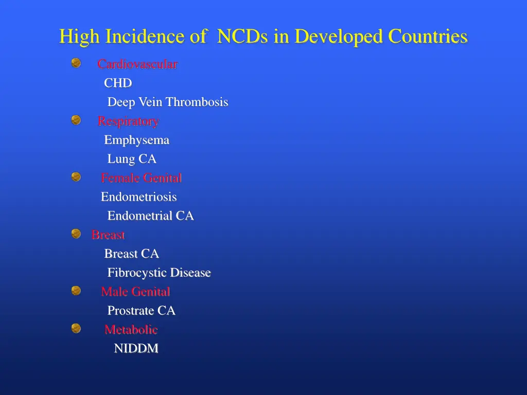 high incidence of ncds in developed countries