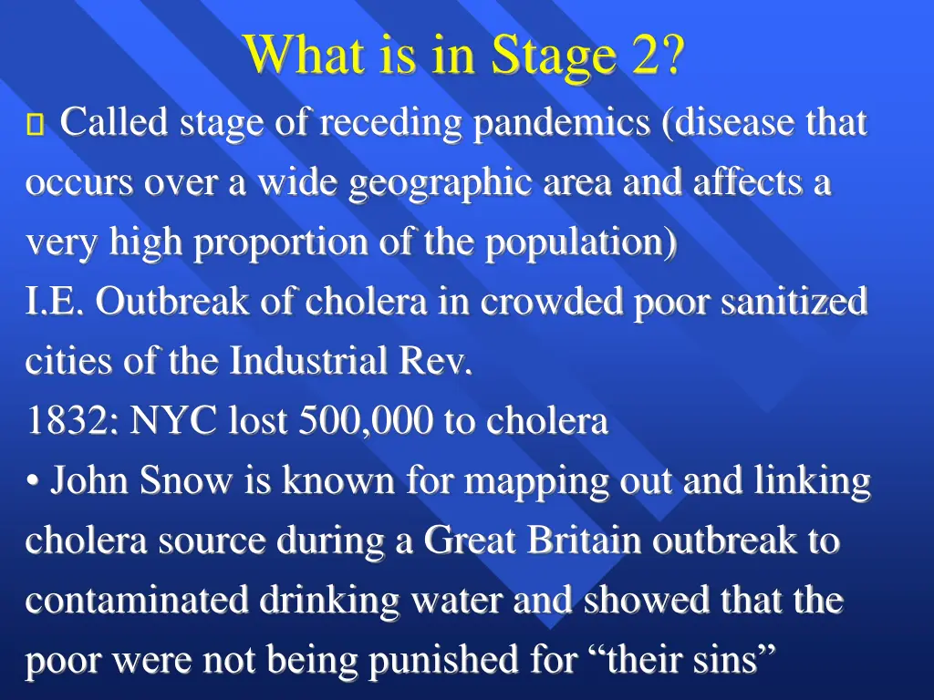what is in stage 2 called stage of receding