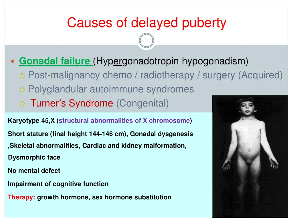 causes of delayed puberty