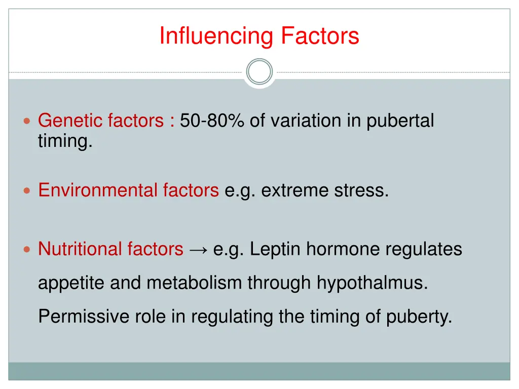 influencing factors