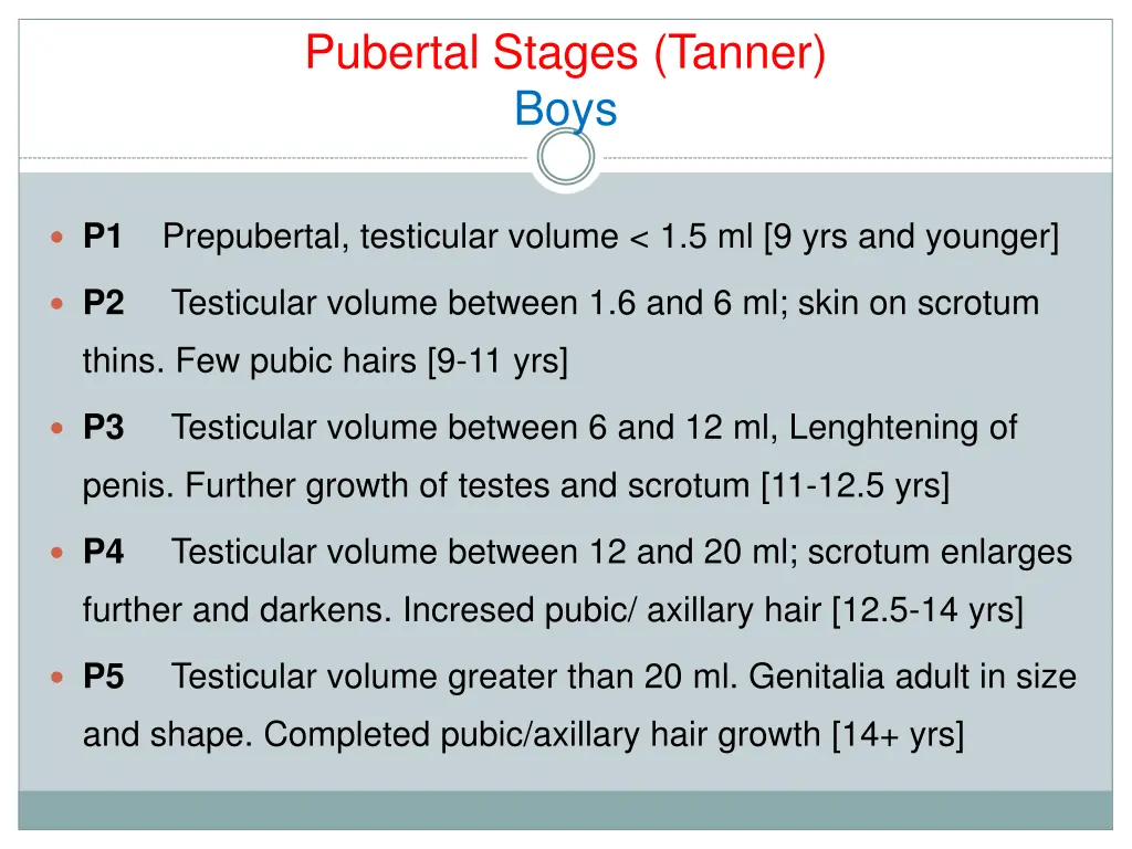 pubertal stages tanner boys