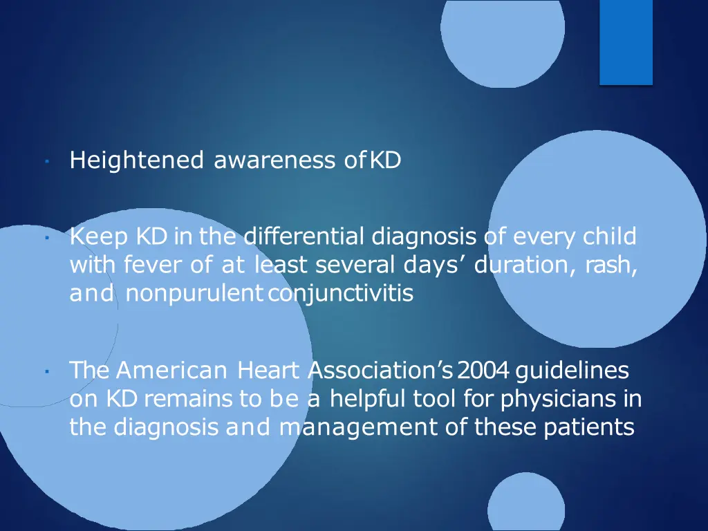 heightened awareness ofkd