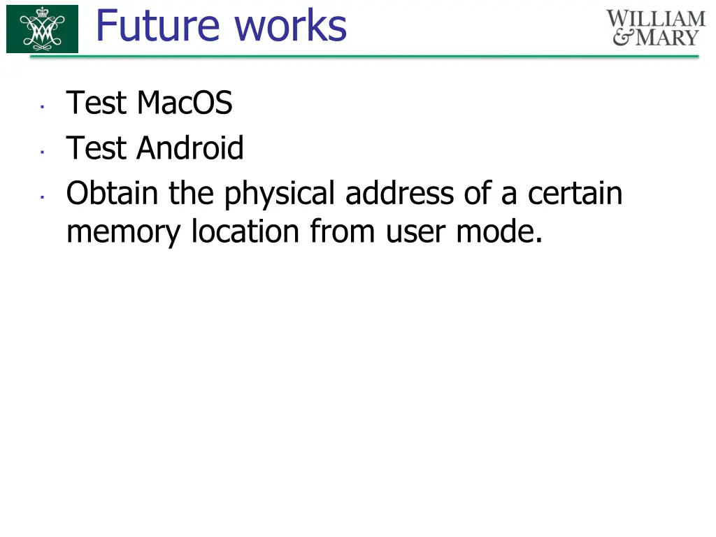 future works
