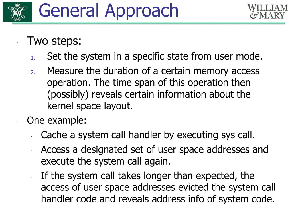 general approach