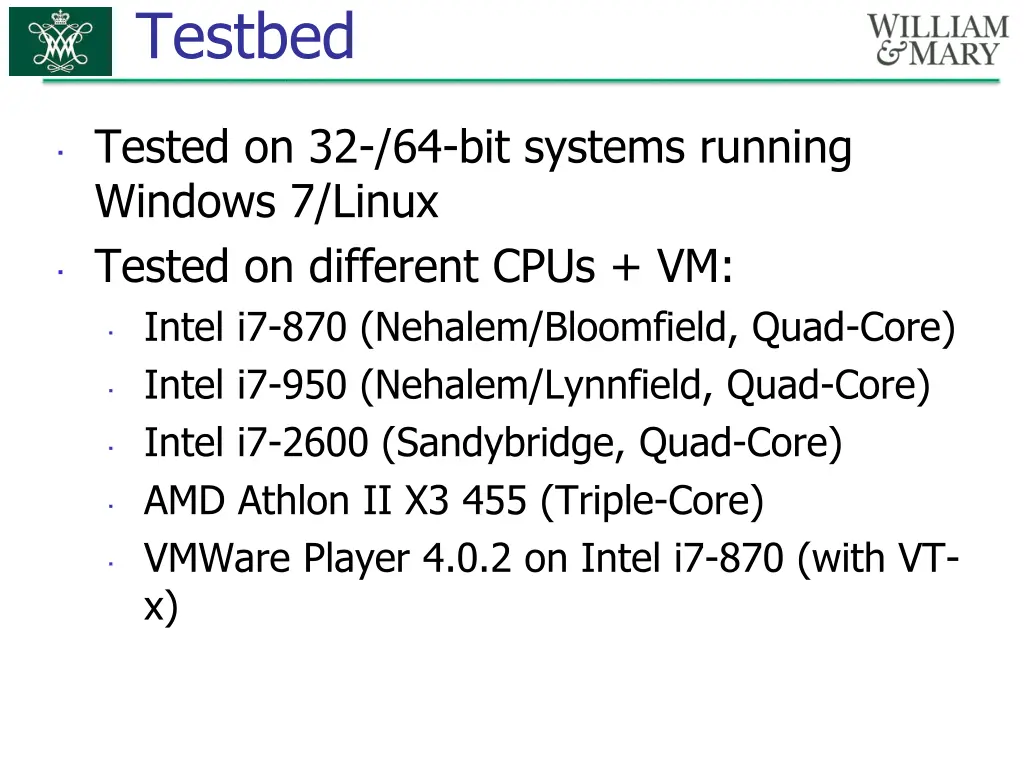 testbed