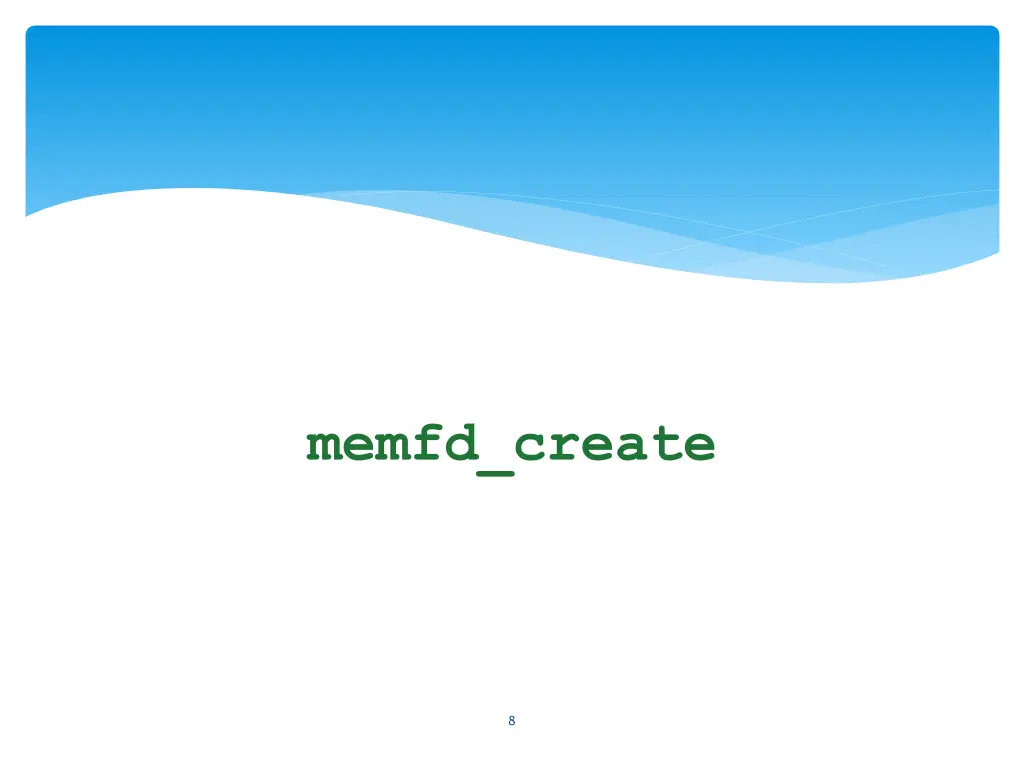 memfd create