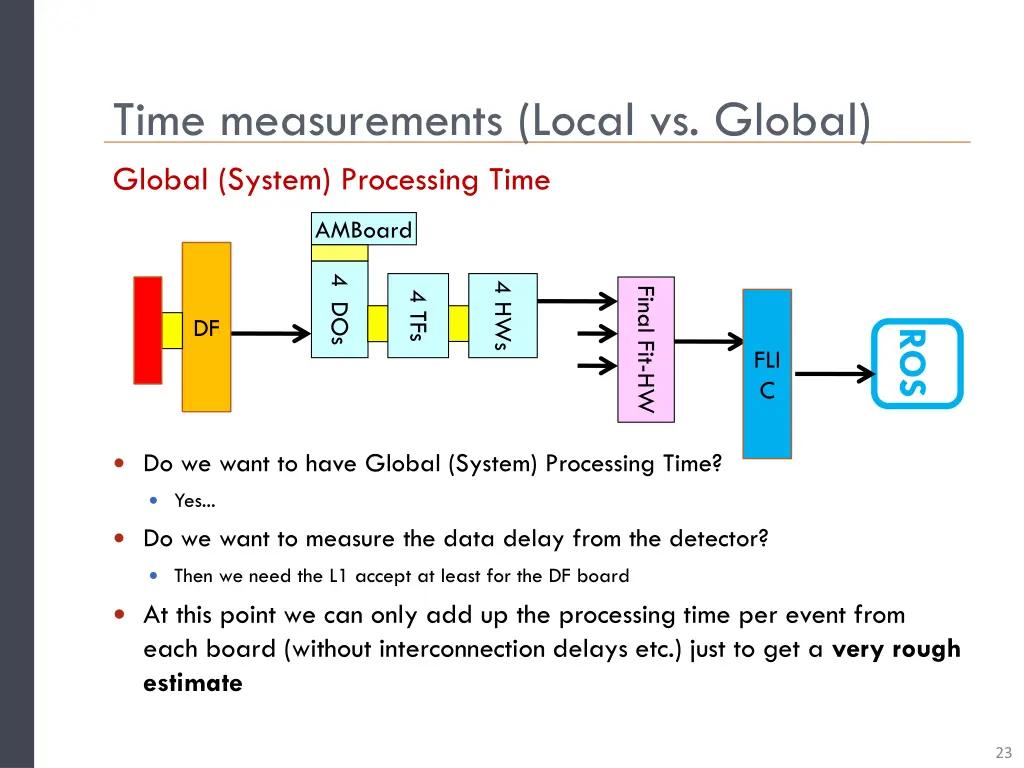 time measurements local vs global global system
