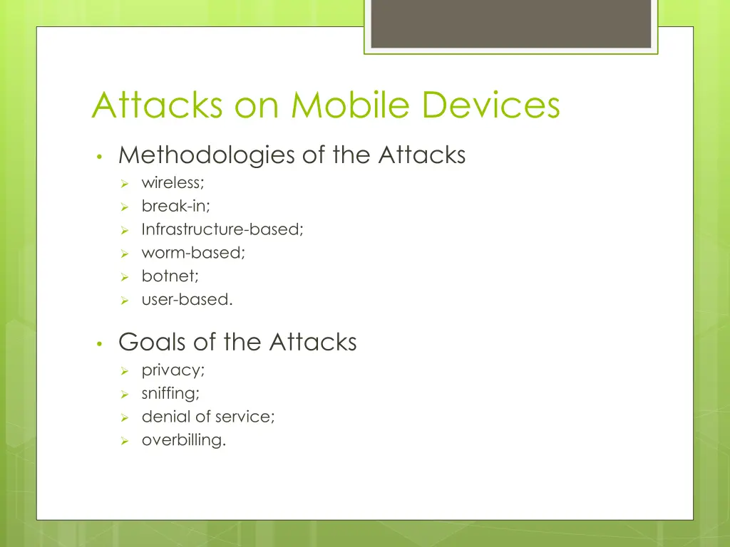 attacks on mobile devices