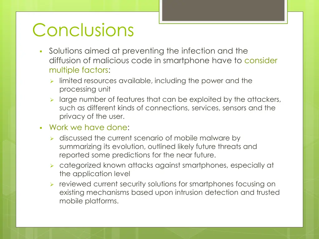 conclusions