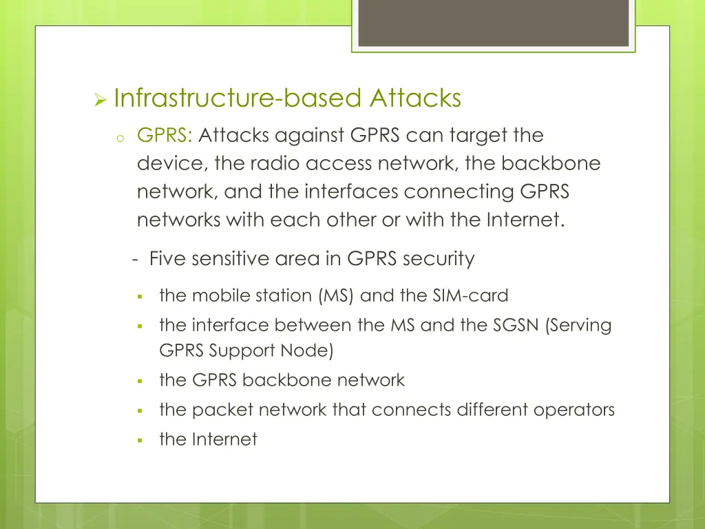 infrastructure based attacks