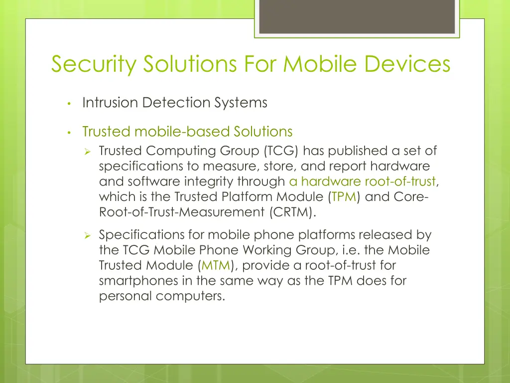 security solutions for mobile devices 1