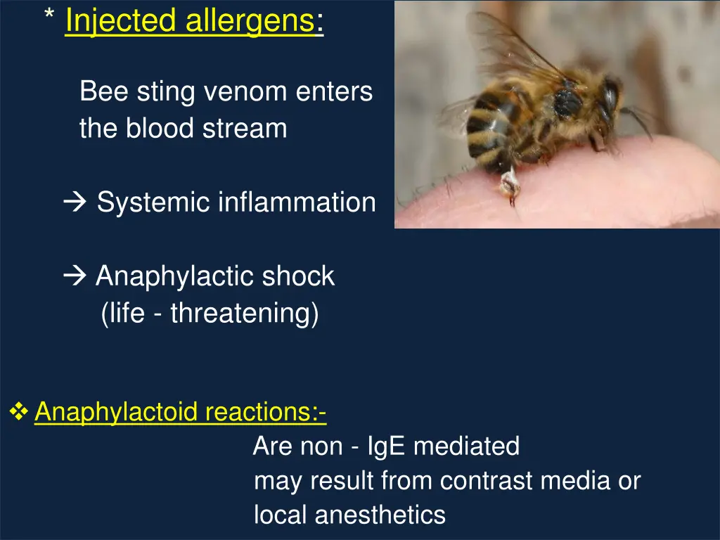 injected allergens