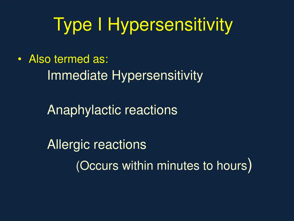 type i hypersensitivity
