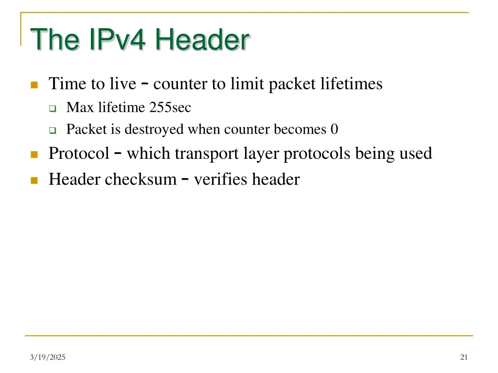 the ipv4 header 1