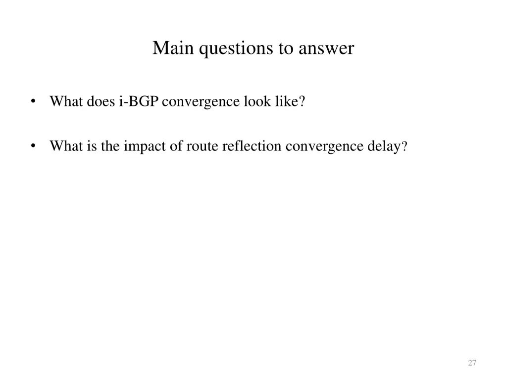 main questions to answer 1