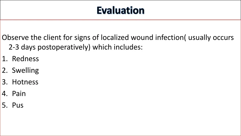 evaluation