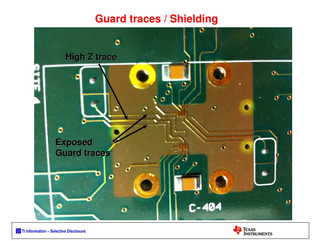 guard traces shielding