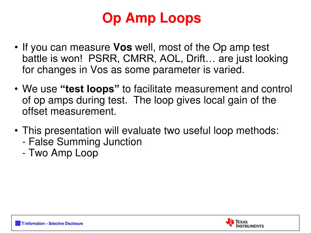 op amp loops