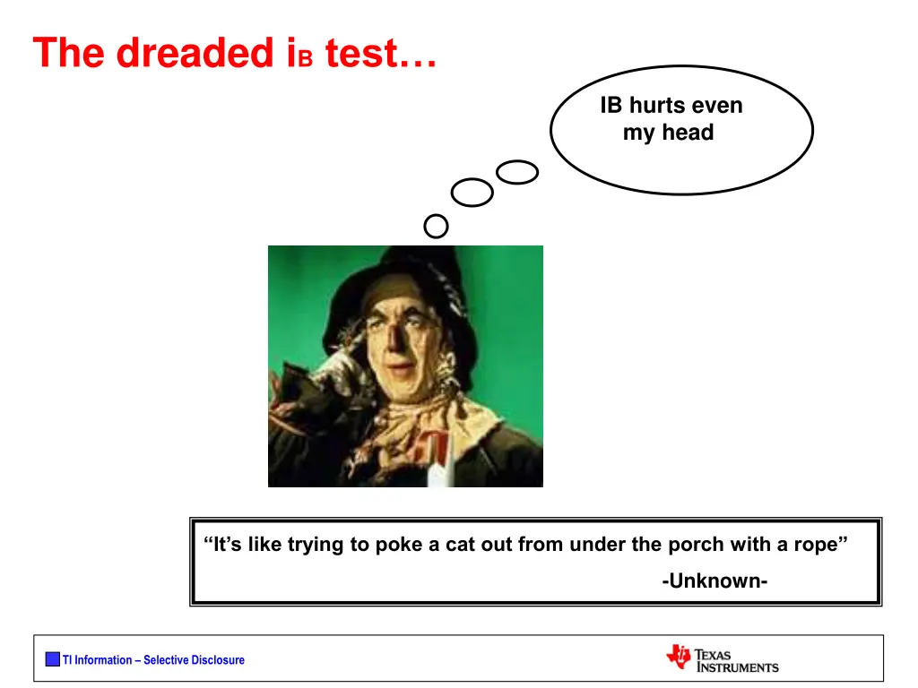 the dreaded i b test